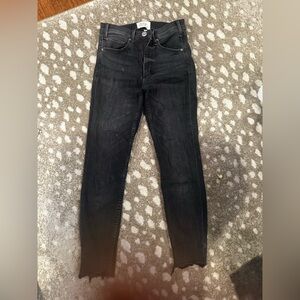 Dark grey McGuire skinny jeans, size 24